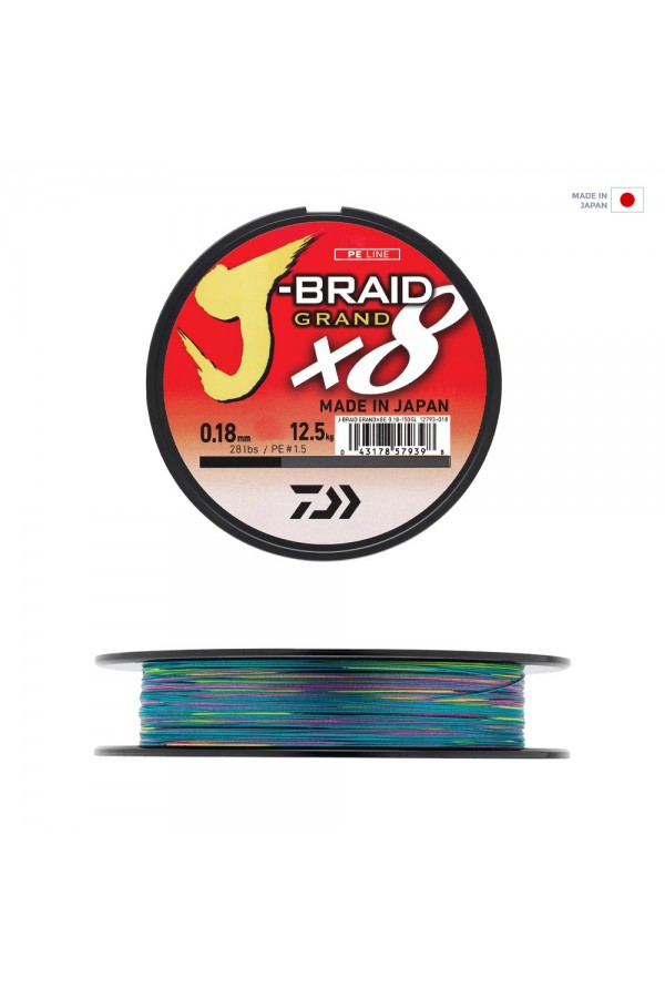 Daiwa JB Grand 8B 300m Multi Color İp Misina Daiwa JB Grand 8B 300m Multi Color İp Misina