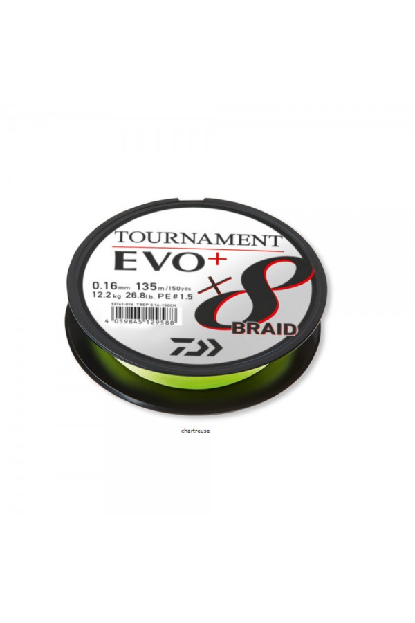 Daiwa Tournament EVO+ 8B Chartreuse İp Misina (135m) Daiwa Tournament EVO+ 8B Chartreuse İp Misina (135m)