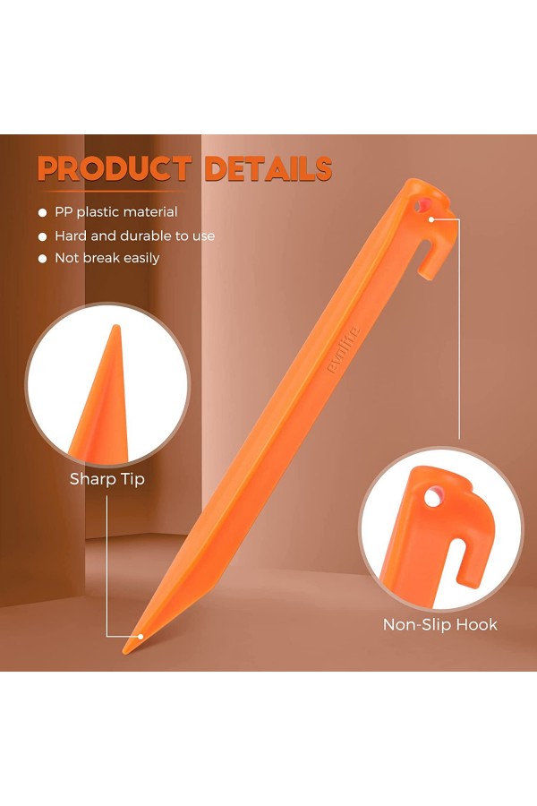 Evolite Arancio ABS Çadır Kazığı -23cm 6 Adet