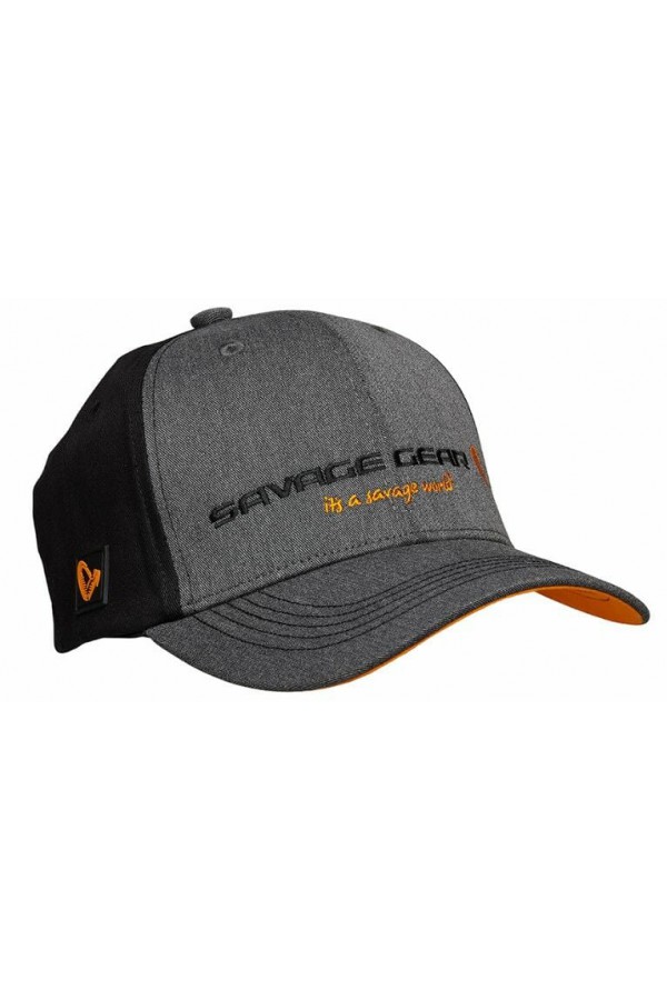 Savage Gear Strike Cap Onesize Grey Melange/Black Şapka