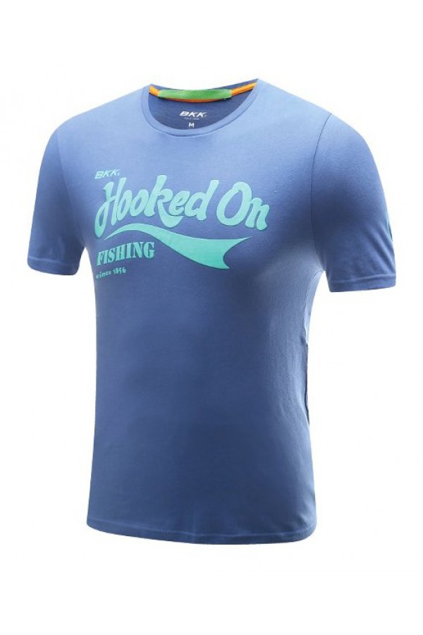 BKK Hooked On Fishing Mavi Tişört