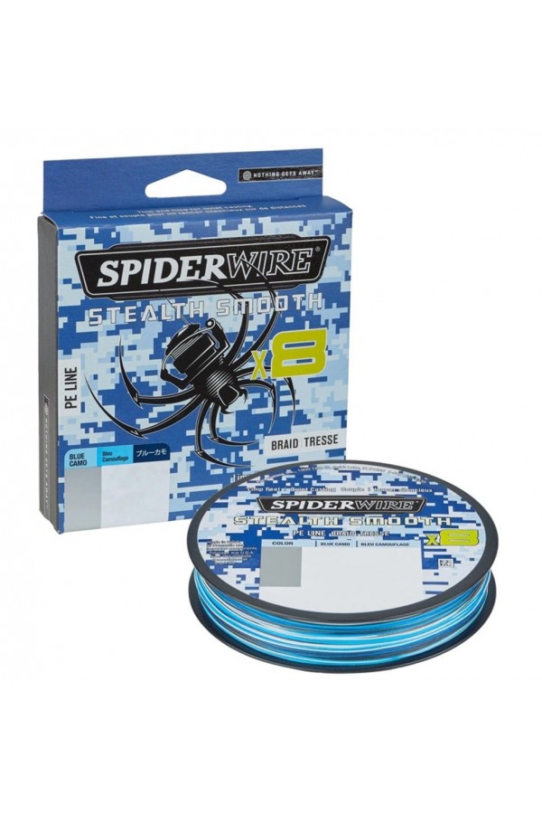 Spider Wire Stealth Smooth8 x8 Pe Braid 150m Blue Camo Örgü İp Spider Wire Stealth Smooth8 x8 Pe Braid 150m Blue Camo Örgü İp