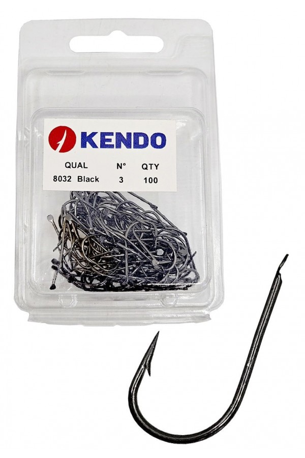 Kendo 8032 Black Nickle 3 100 Adet Olta İğnesi Kendo 8032 Black Nickle 3 100 Adet Olta İğnesi