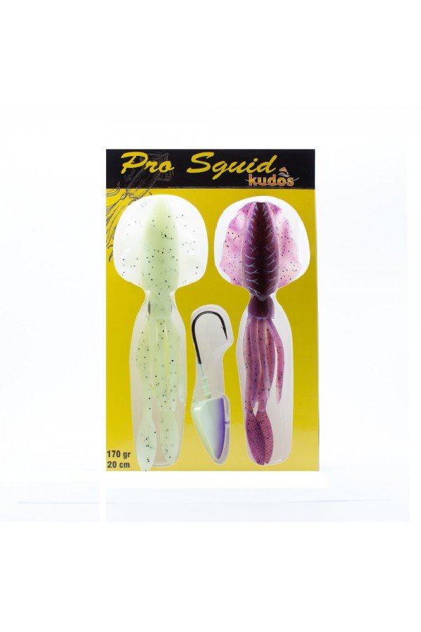 Kudos Pro Squid 20 cm (2 Adet) 170 gr Lumo Jighead Kudos Pro Squid 20 cm (2 Adet) 170 gr Lumo Jighead