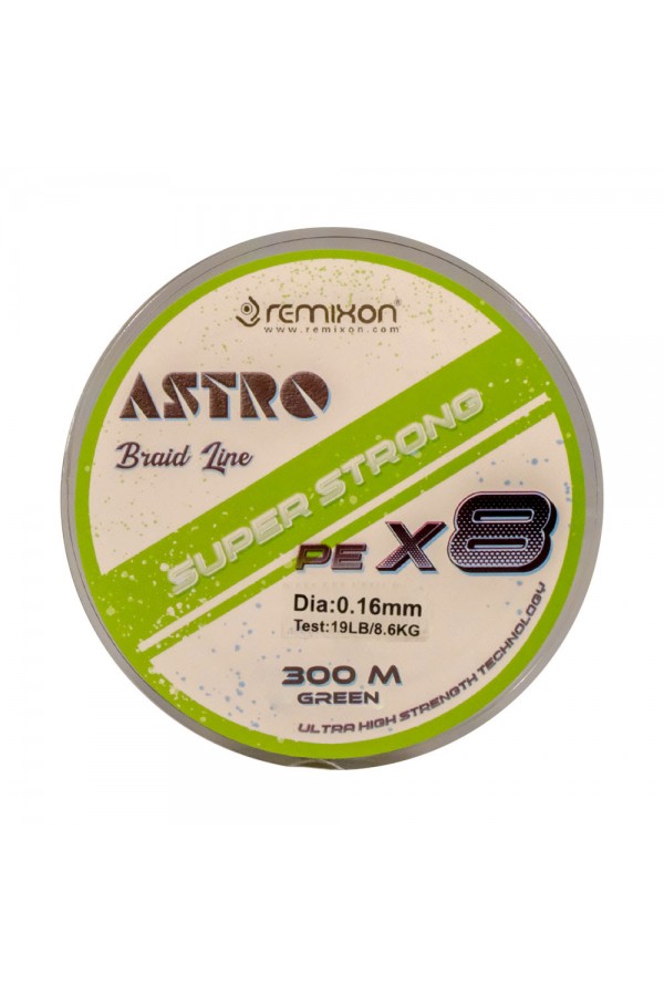 Remixon Astro 8X 0.16mm 300m Green İp Misina Remixon Astro 8X 0.16mm 300m Green İp Misina