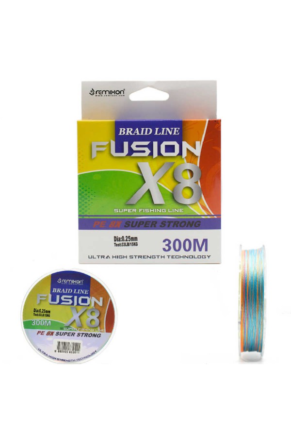 Remixon Fusion 300M X8 Multi Color İp Misina