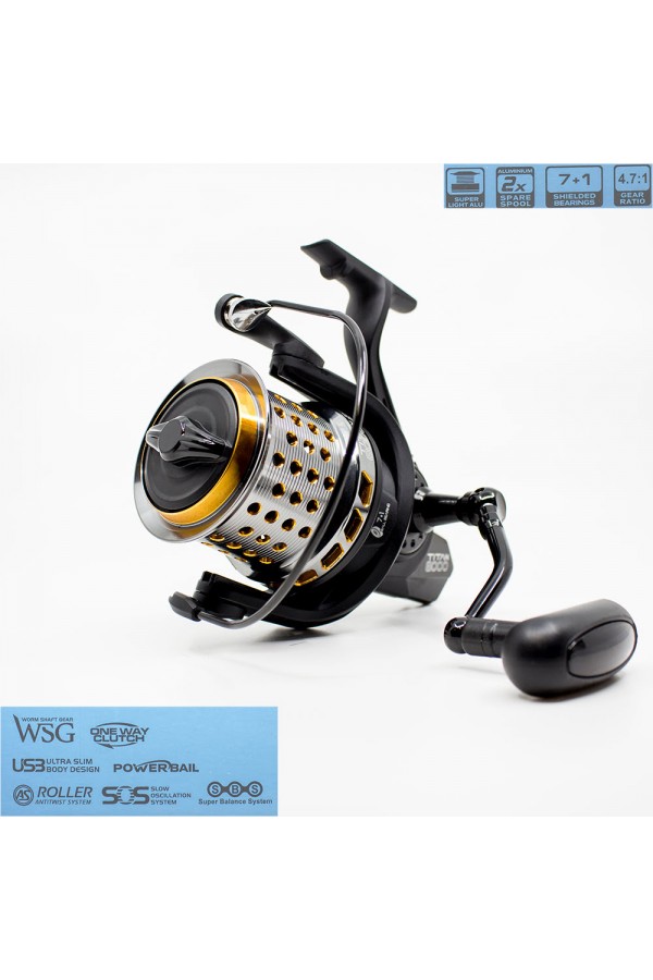 Remixon Titan 8000 Surf Olta Makinesi (+2 Alüminyum Yedek Kafalı) Remixon Titan 8000 Surf Olta Makinesi (+2 Alüminyum Yedek Kafalı)