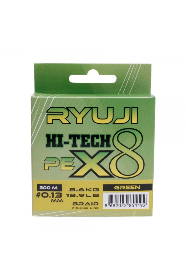Ryuji Hi-Tech X8 300m Green İp Misina Ryuji Hi-Tech X8 300m Green İp Misina