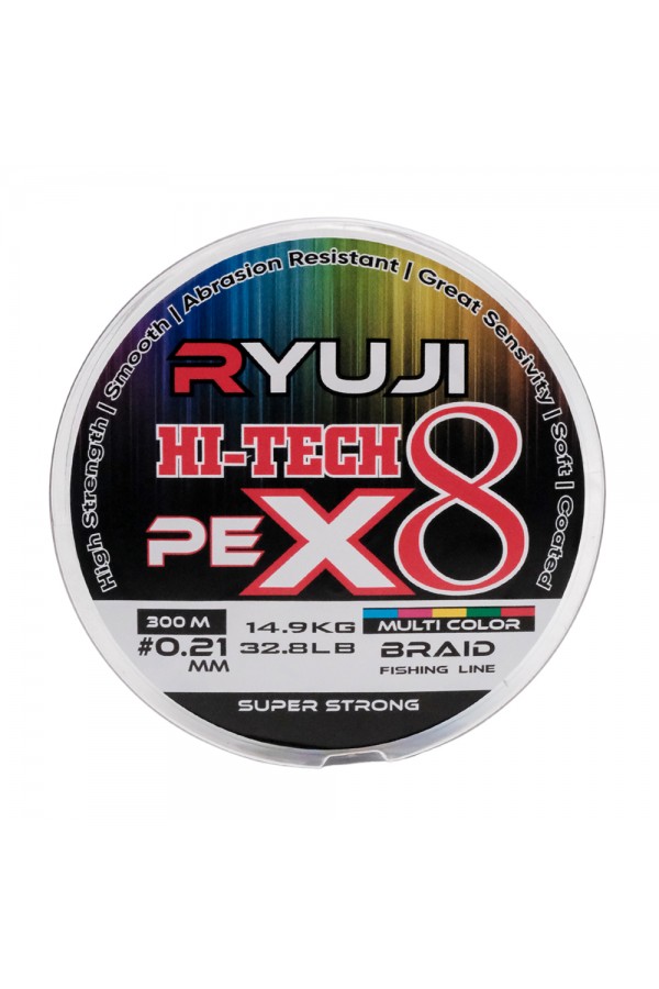 Ryuji Hi-Tech X8 300m Multi Color İp Misina Ryuji Hi-Tech X8 300m Multi Color İp Misina
