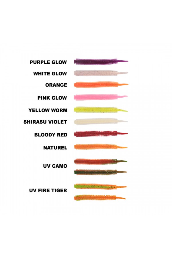 RYUJI JELLY WORM TPR 7.5CM, 20AD. RYUJI JELLY WORM TPR 7.5CM, 20AD.