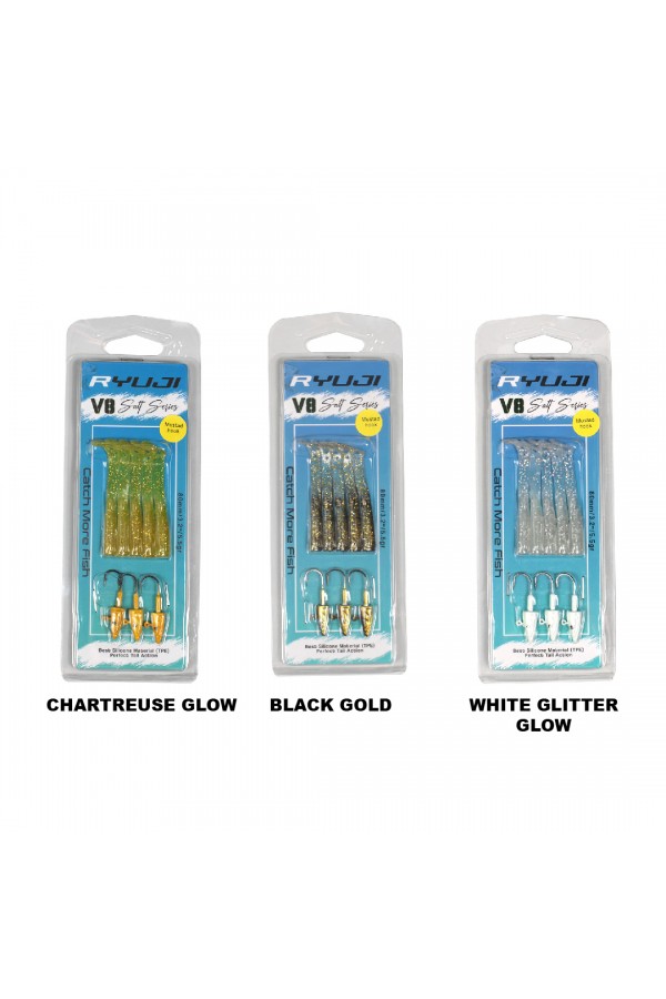 Ryuji V8 8cm 5.5gr Silikon Yem Ryuji V8 8cm 5.5gr Silikon Yem