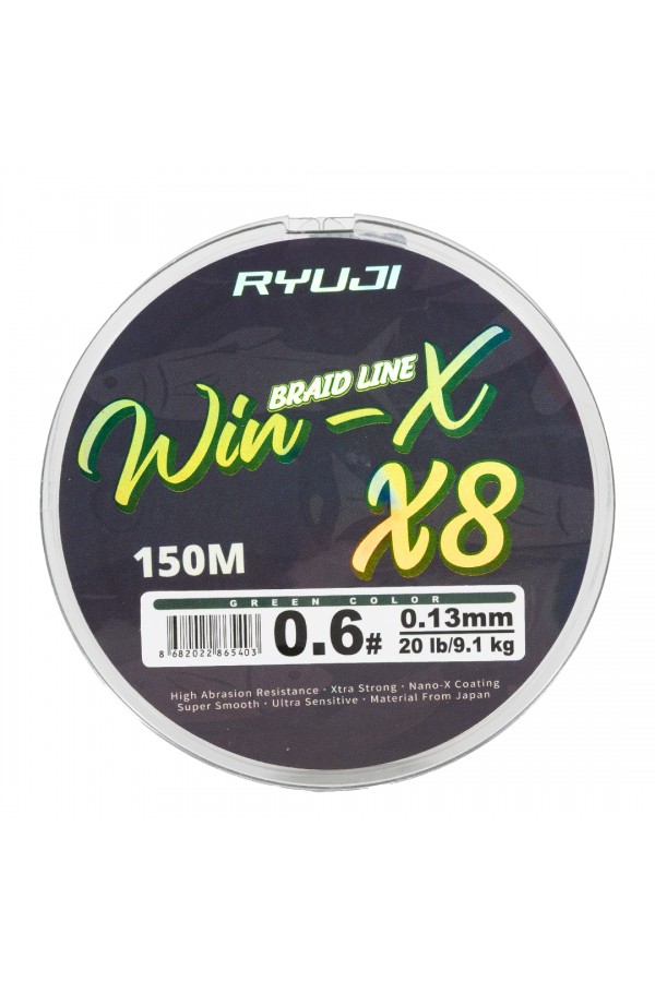 RYUJI WINX X8 150M GREEN İP MİSİNA RYUJI WINX X8 150M GREEN İP MİSİNA
