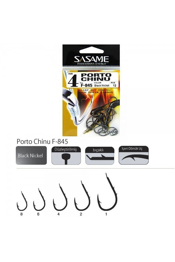 Sasame F-845 Porto Chinu Black Crome İğne