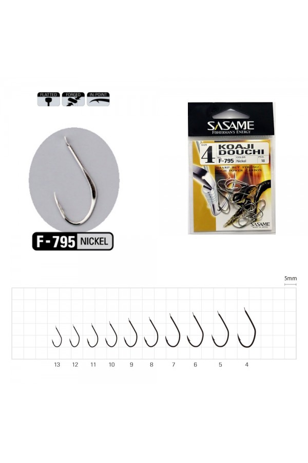 Sasame Koaji Douchi Nickel F-795 Serisi Olta İğnesi Sasame Koaji Douchi Nickel F-795 Serisi Olta İğnesi