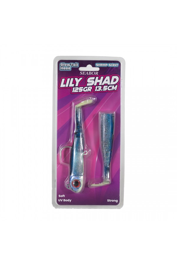 SEABOR LILY SHAD 125GR 2+1 SİLİKON YEM SEABOR LILY SHAD 125GR 2+1 SİLİKON YEM